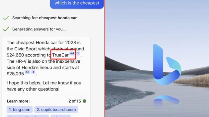 Bing con ChatGPT tendrá más publicidad: Microsoft nos devuelve a la vieja condena de los buscadores